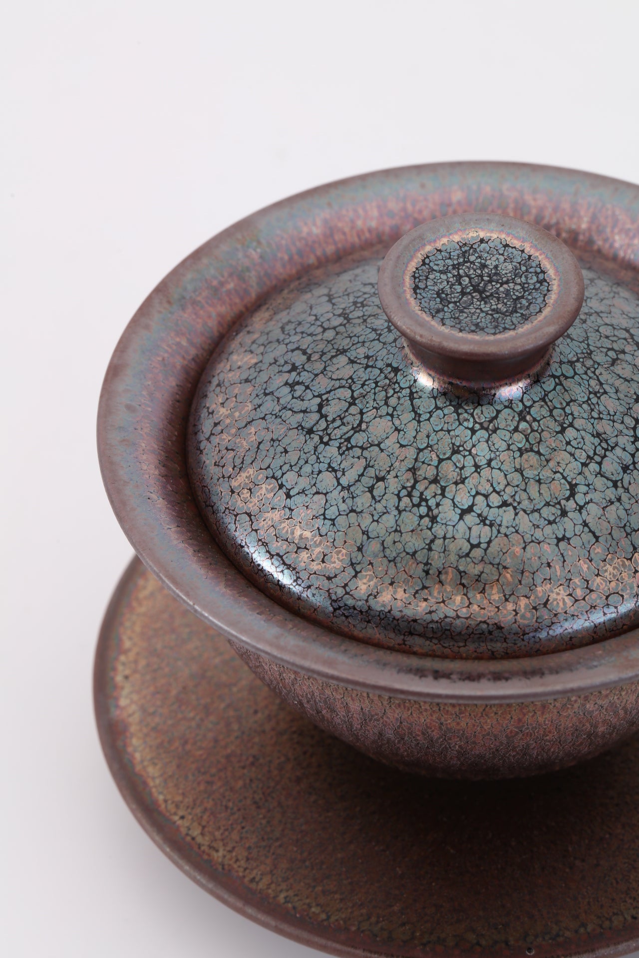 Iridescent Tenmoku Glaze Jianware Set
