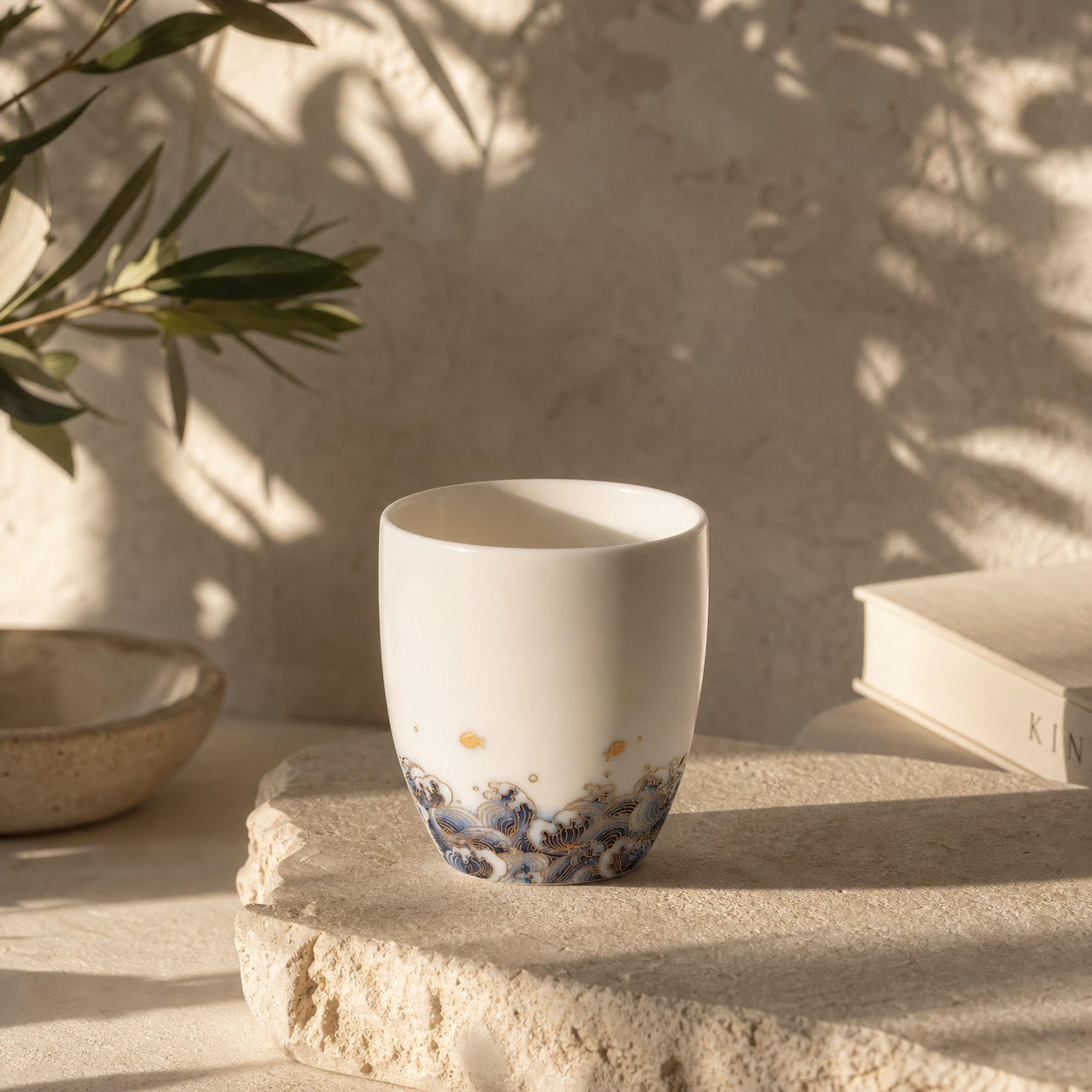 Celestial Ascent: Dragon’s Gate — Handcrafted Teacup Pair Set