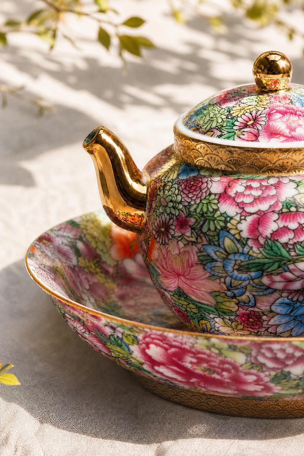 Imperial Falangcai Teapot with Saucer