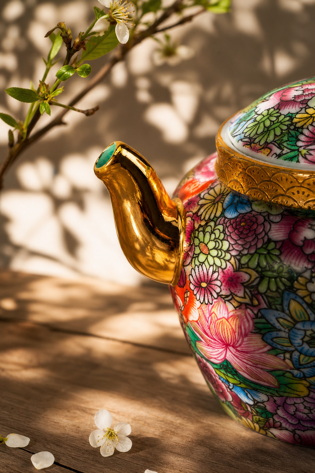 Imperial Falangcai Teapot with Saucer