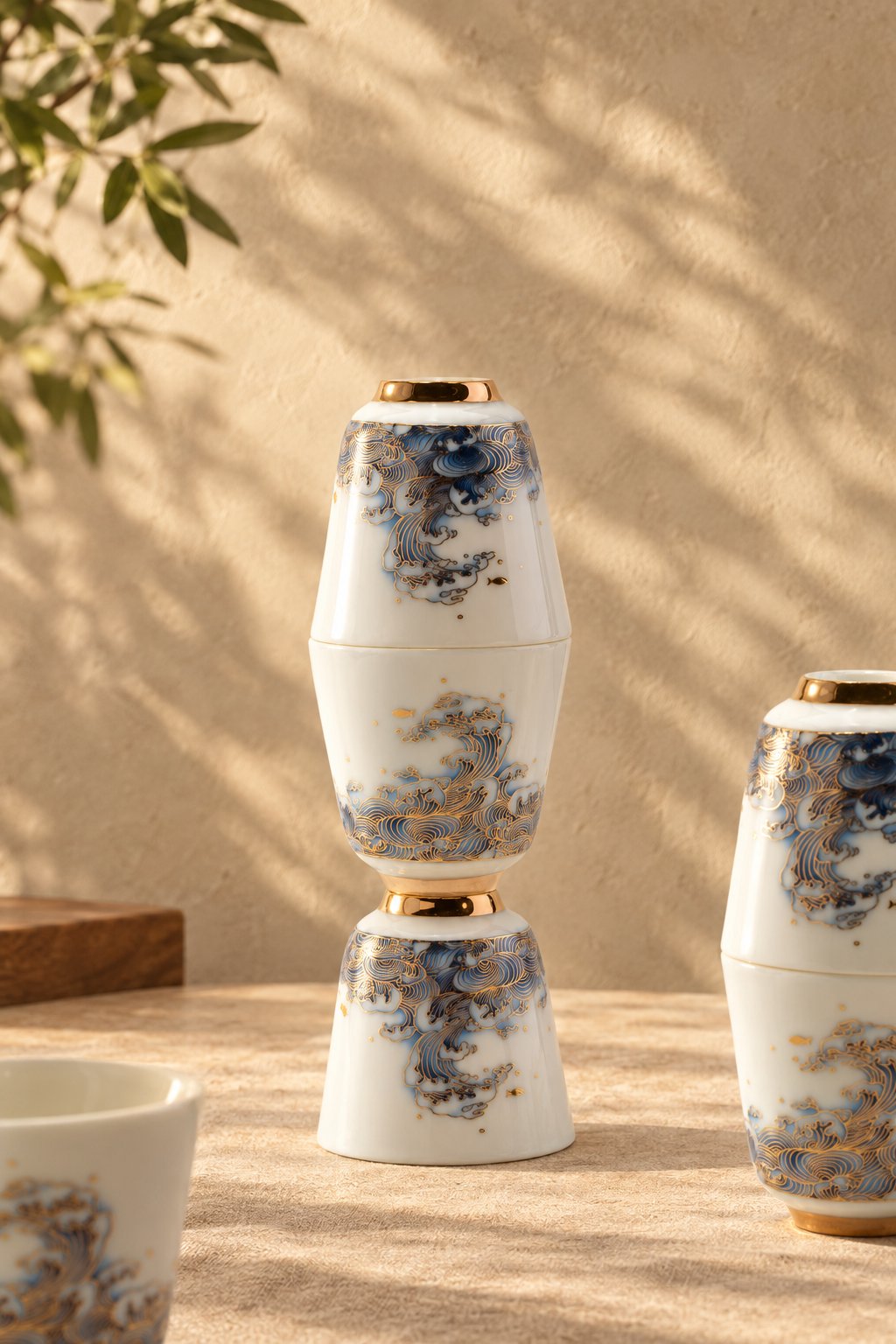 Celestial Ascent: Dragon’s Gate — Mutton-Jade Porcelain Kungfu Tea Set