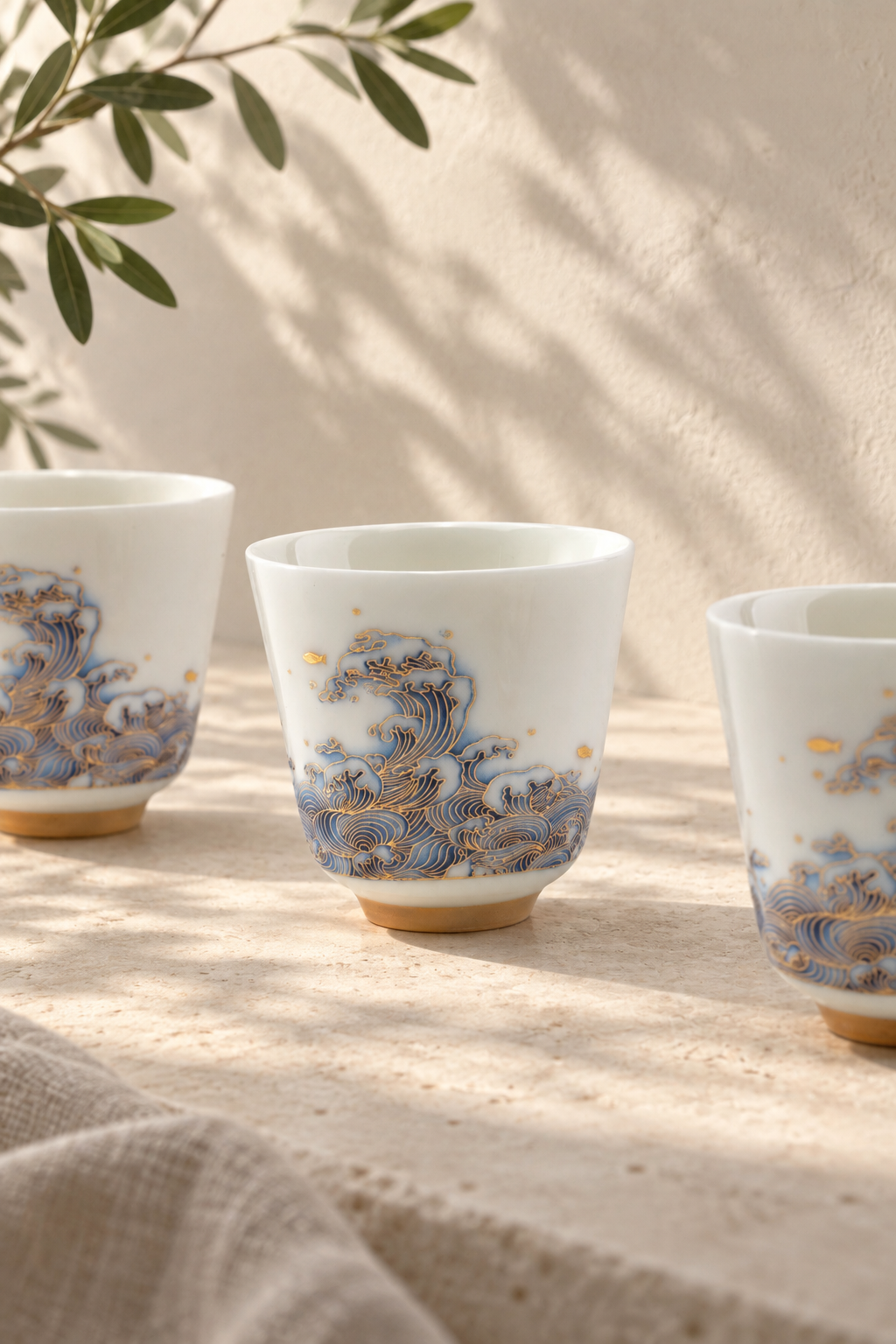 Celestial Ascent: Dragon’s Gate — Mutton-Jade Porcelain Kungfu Tea Set