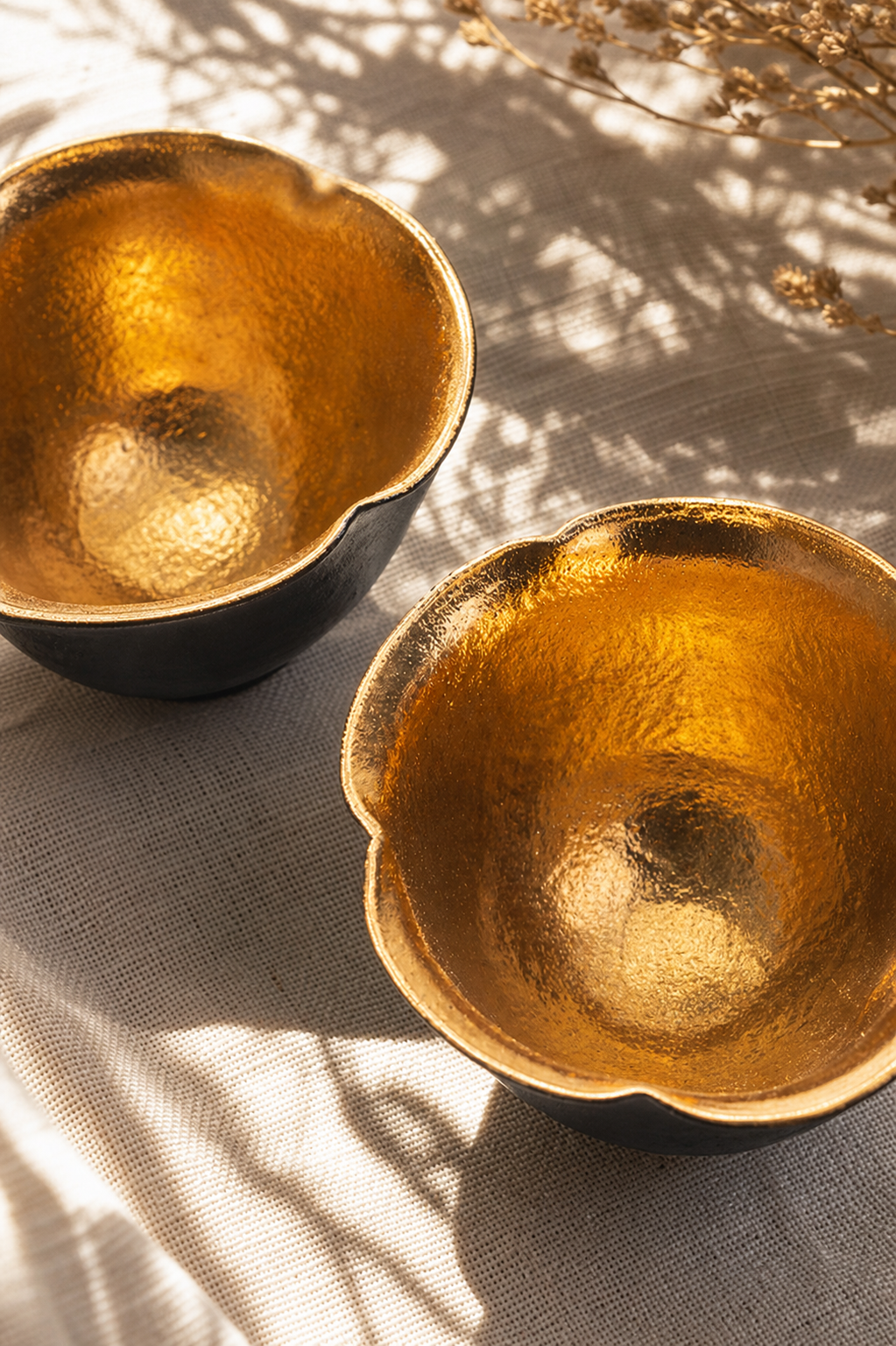 24K Gold-Black Kungfu Tea Cup