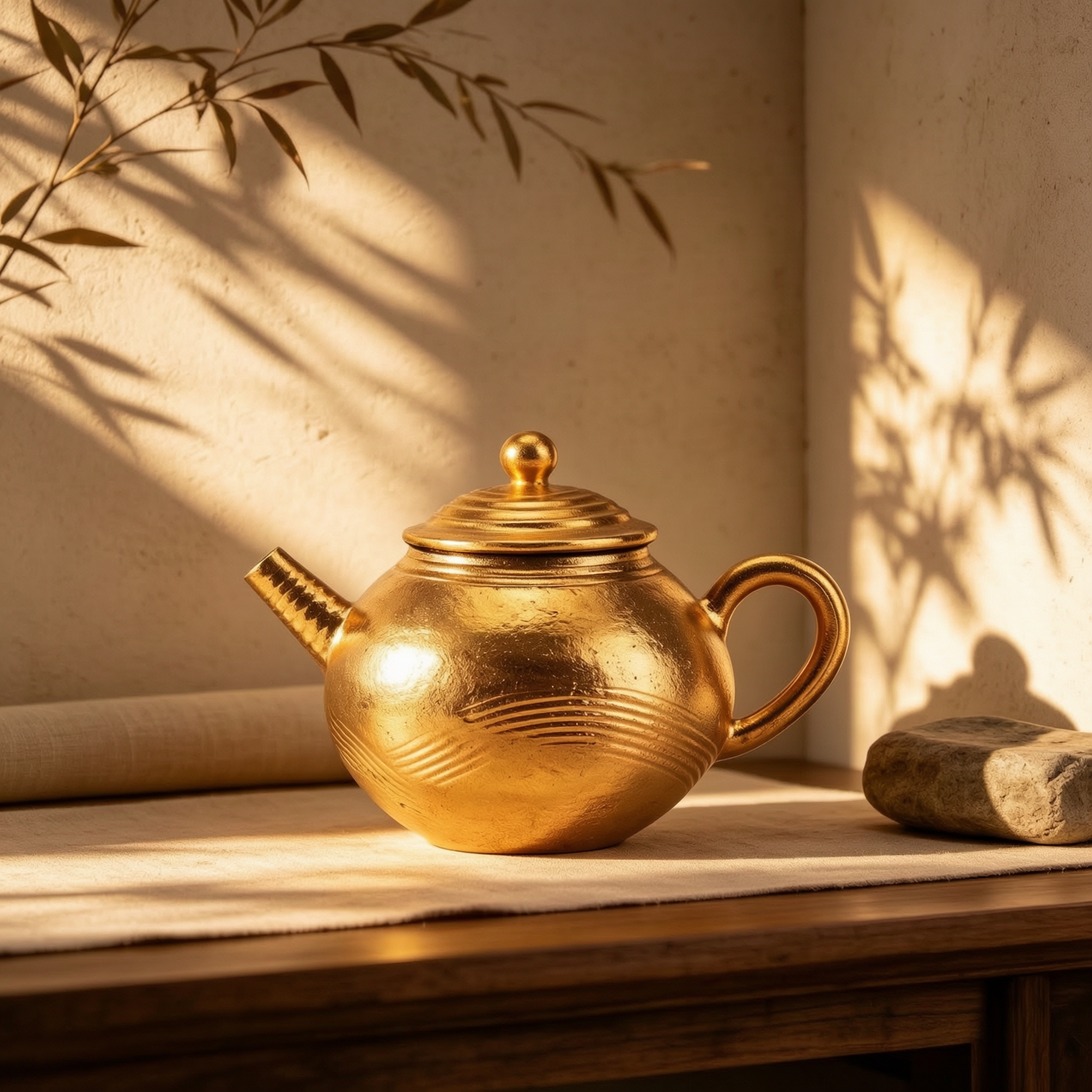 24k Gold - Kungfu Teapot