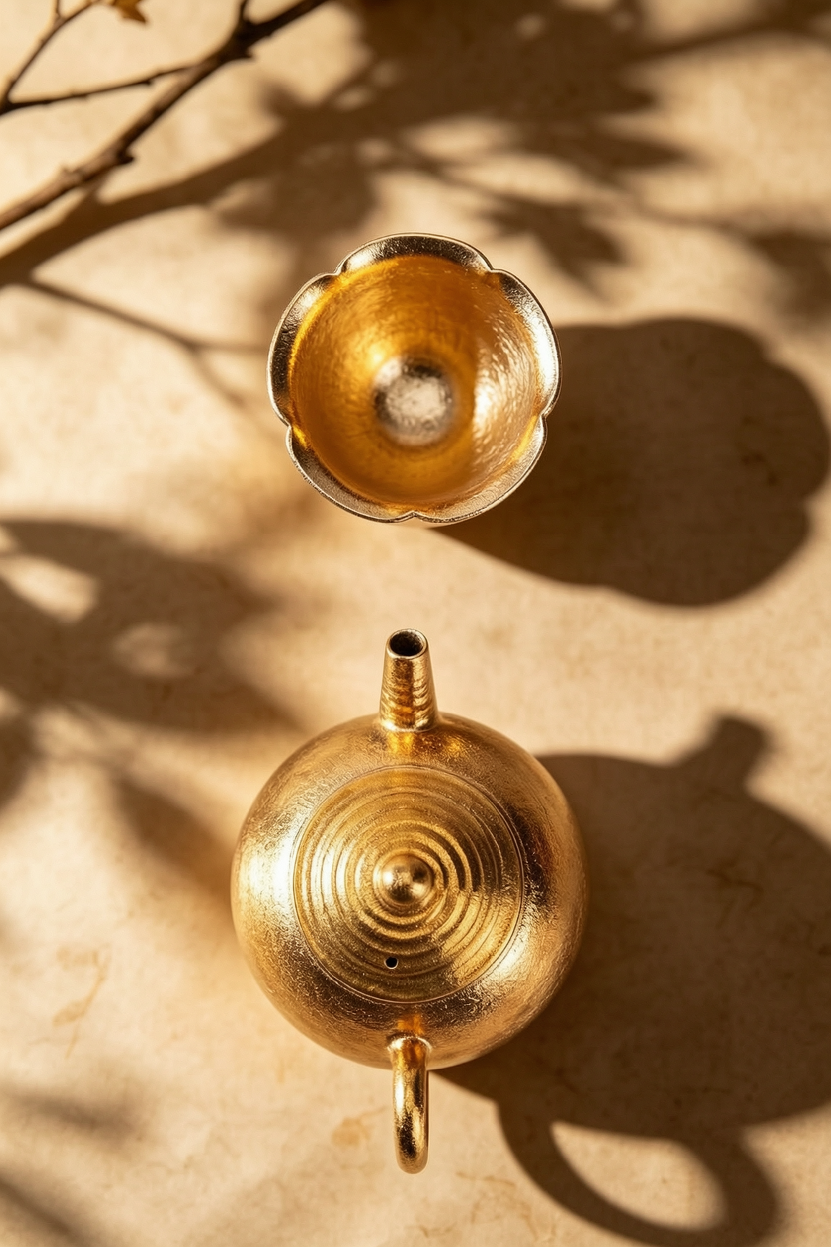 24k Gold - Kungfu Teapot