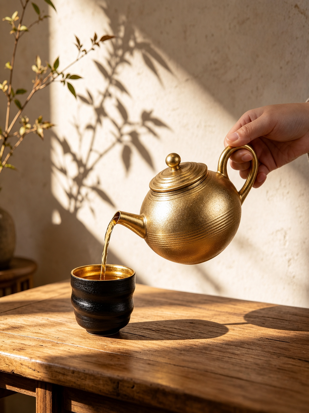 24k Gold - Kungfu Teapot