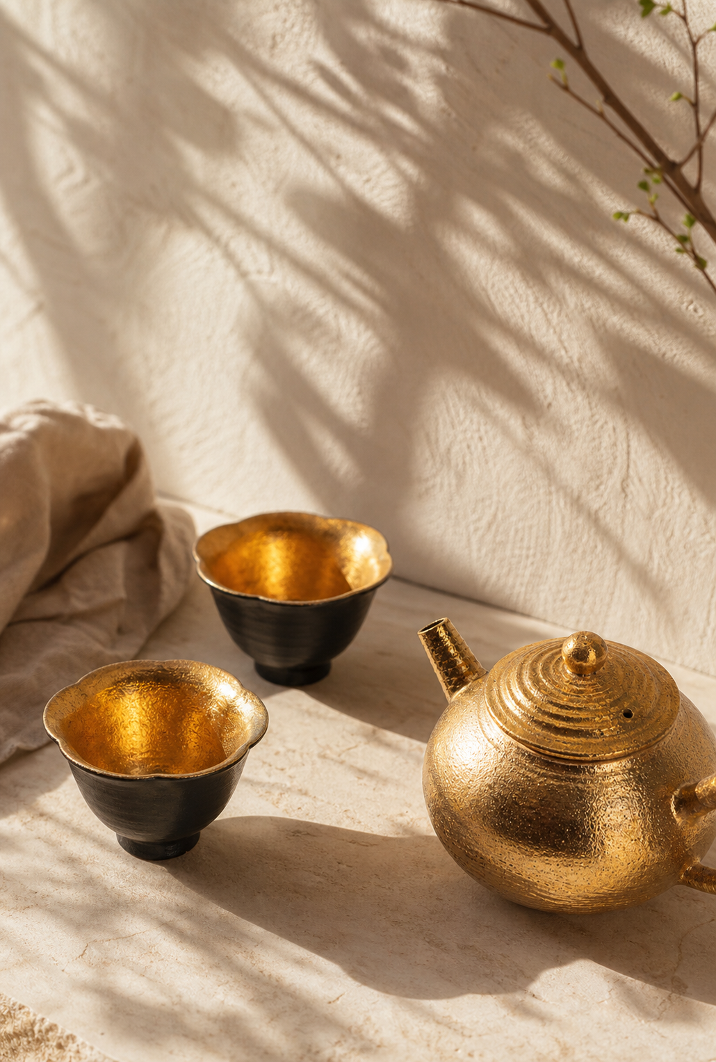 24k Gold - Kungfu Teapot