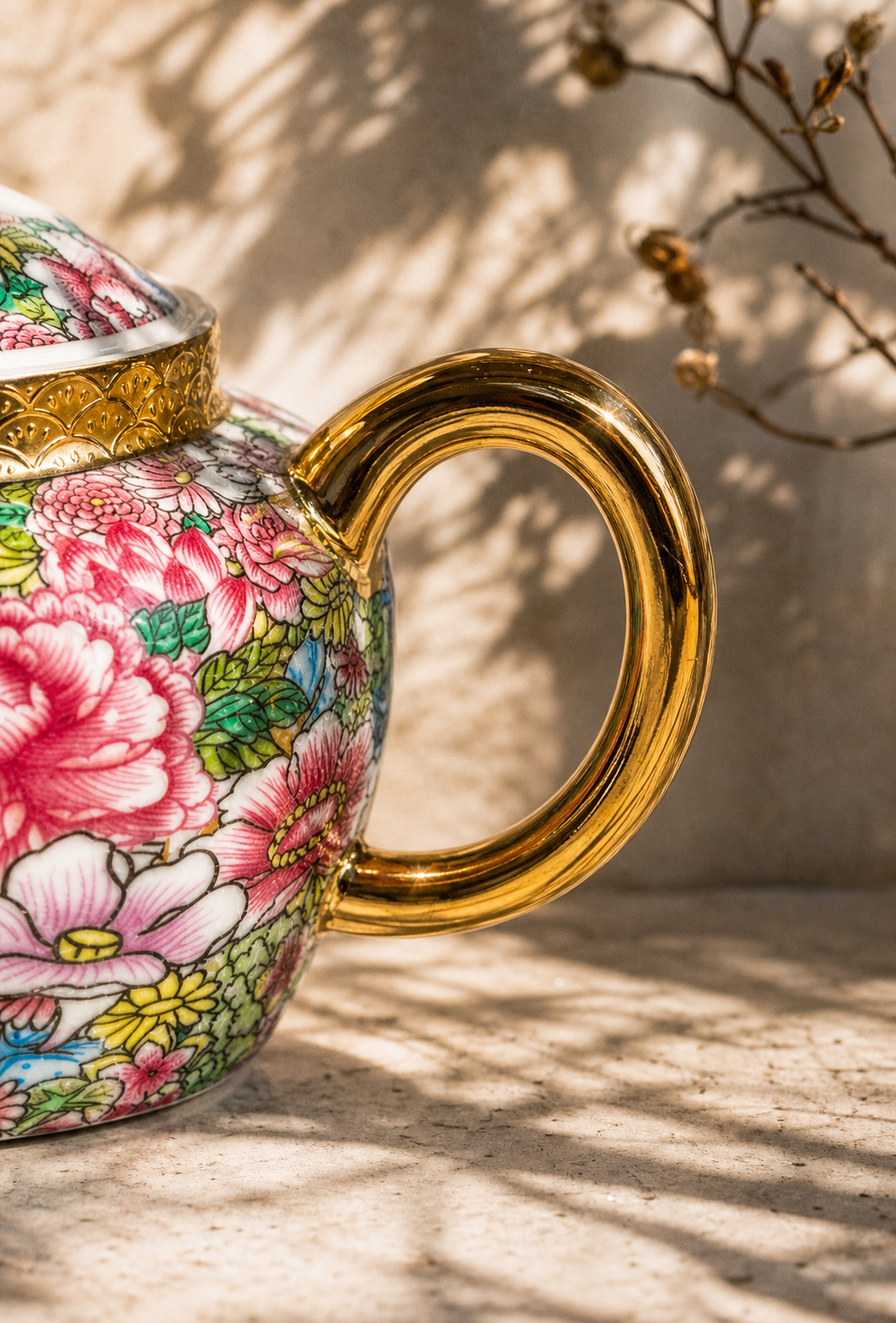 Imperial Falangcai Teapot with Saucer