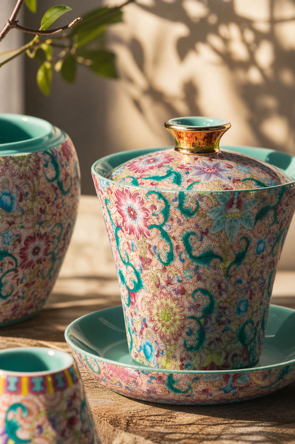 Beauty Vase Kungfu Tea Set