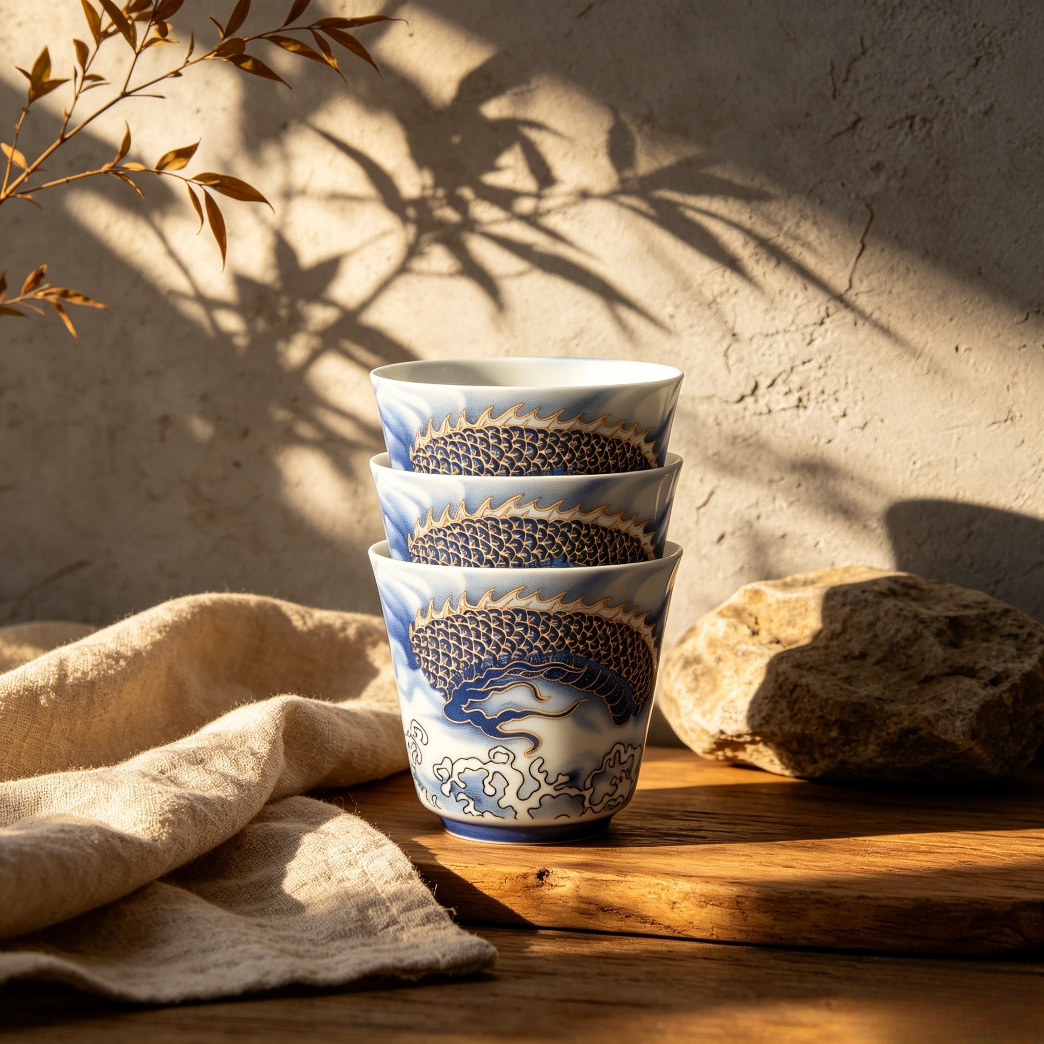 Azure Dragon — Handcrafted Portable Kungfu Tea Set