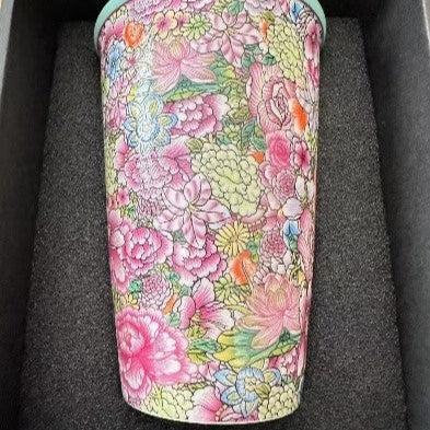 Floral Bliss Porcelain Cold Drink Cup - Blissful Reserve