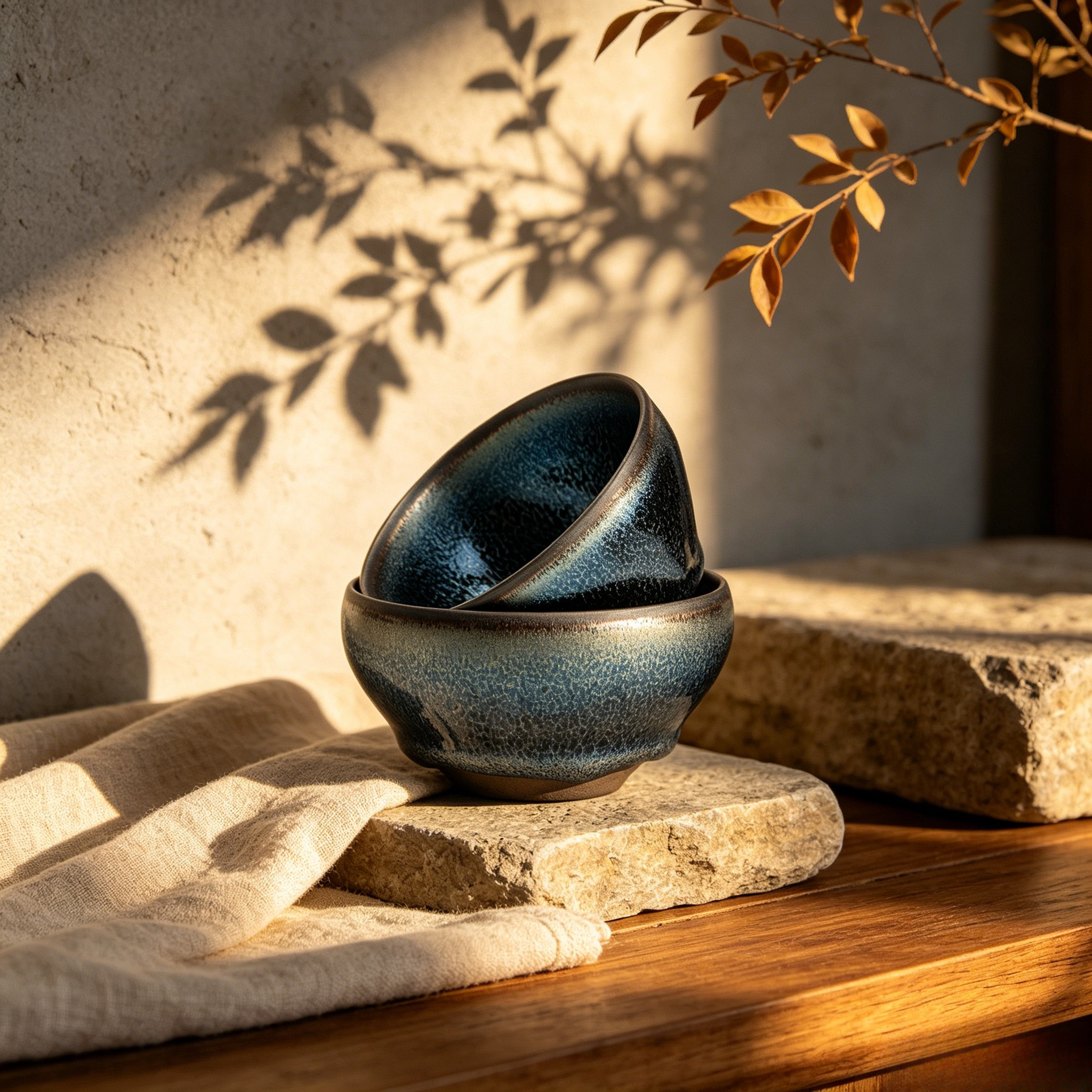 Iridescent Tenmoku Glaze Jianware Set