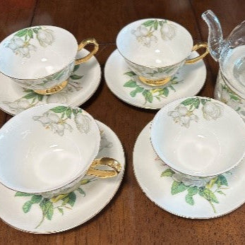 Peony Grace Porcelain Tea Set - Blissful Reserve