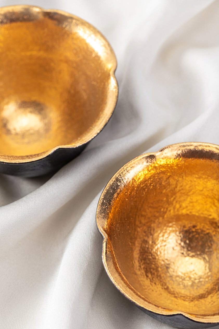 24K Gold-Schwarz Kung-Fu-Teetasse