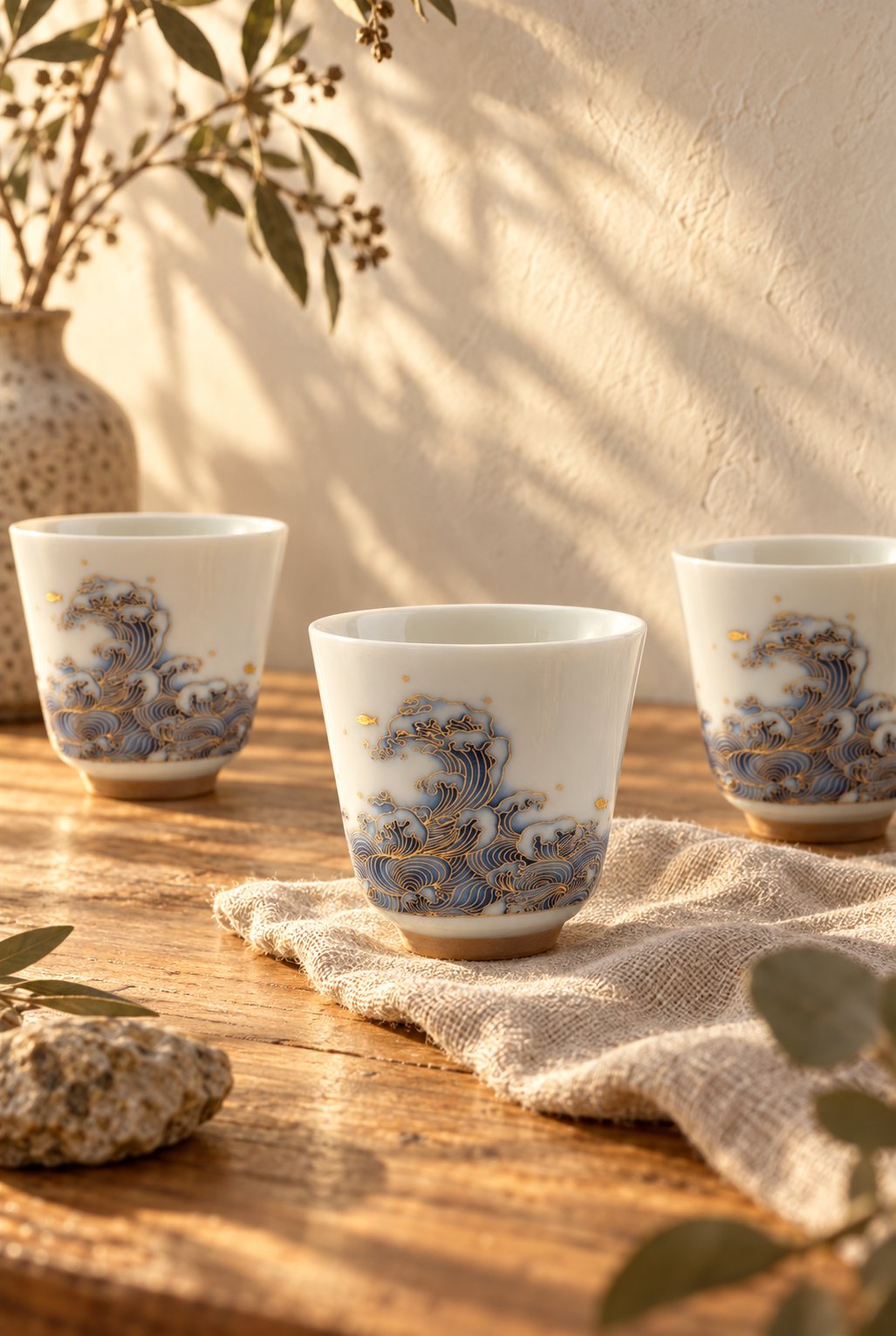 Celestial Ascent: Dragon’s Gate — Mutton-Jade Porcelain Kungfu Tea Set